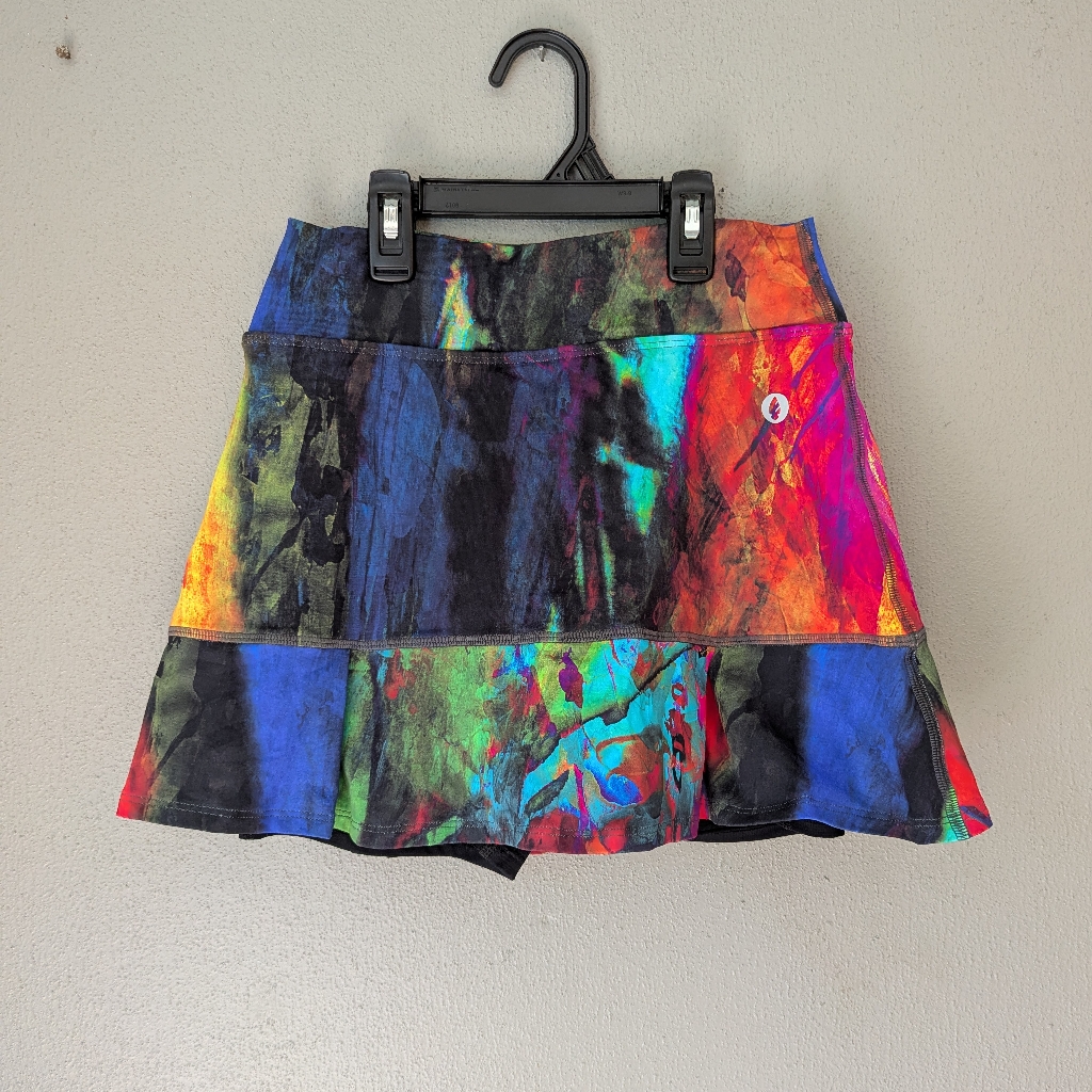 Dona Jo Multicolor Watercolor Women's Tennis Pickleball Skirt Size Small Size 1
